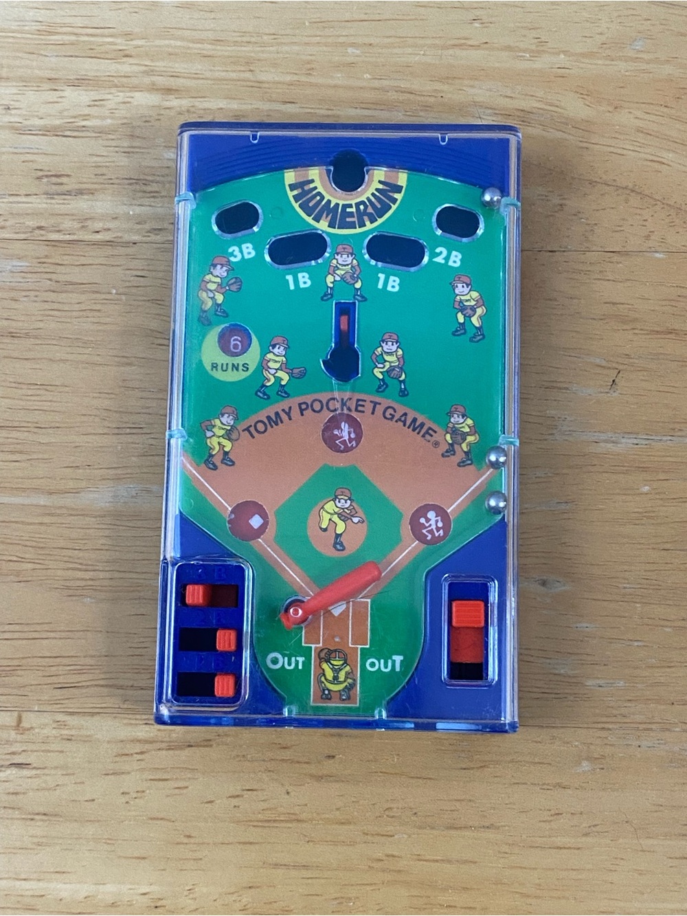 Vintage 1987 Tomy Pocket Game Baseball-Style Handheld